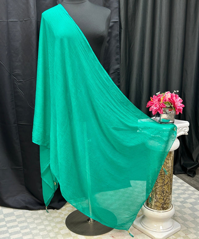 Chiffon green dupatta by Kurti Connection USA