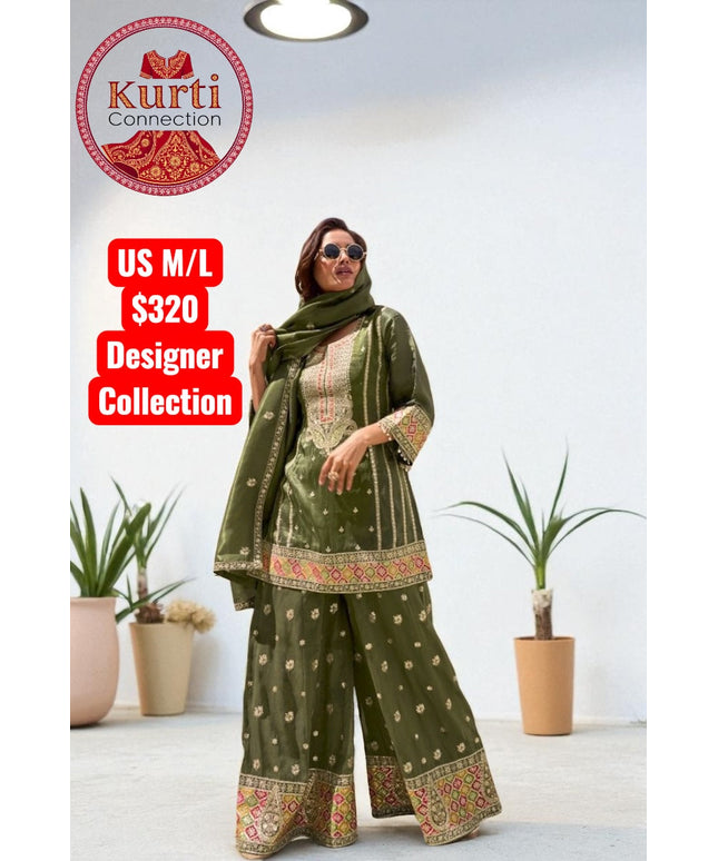 Gemini : Silk sharara sets by Kurti Connection USA