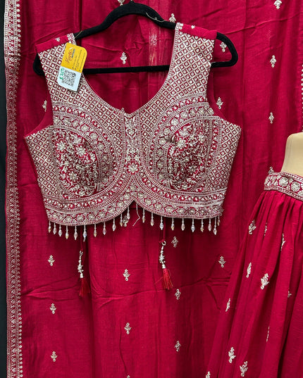 Dark pink lehenga Choli set