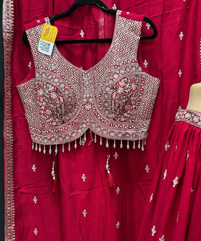 Dark pink lehenga Choli set