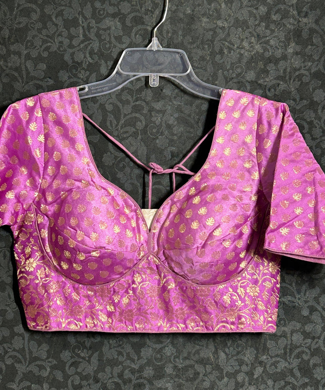 Jacquard silk blouse : light purple ( vegan silk)