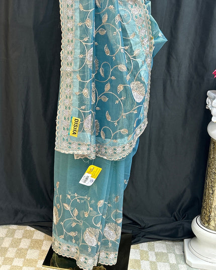 Tissue silk saree by Kurti Connection USA