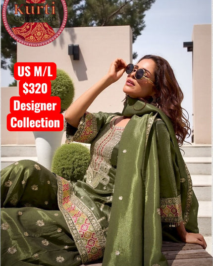 Gemini : Silk sharara sets by Kurti Connection USA