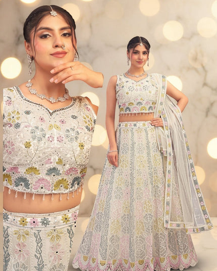 Off white embroidered Lehenga choli