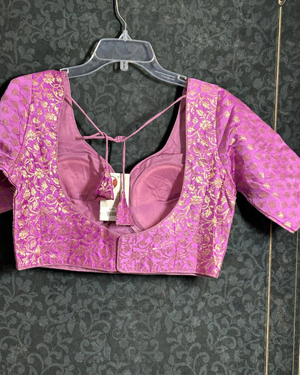 Jacquard silk blouse : light purple ( vegan silk)