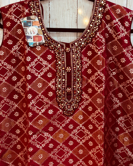 Banarasi salwar suit with heavy dupatta