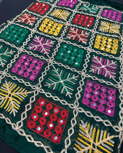 Embroidered phulkari dupatta by Kurti Connection USA