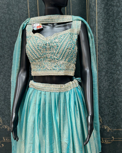 Teal blue : Lehenga Choli set