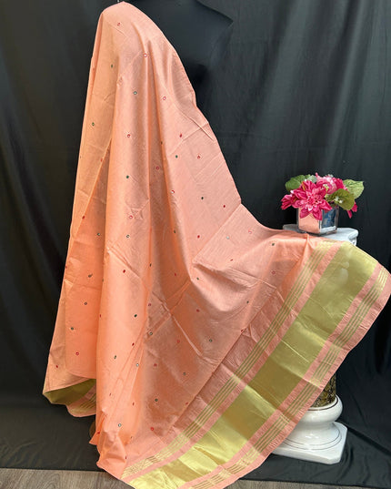Cotton silk dupatta with small mirrors by Kurti Connection USA
