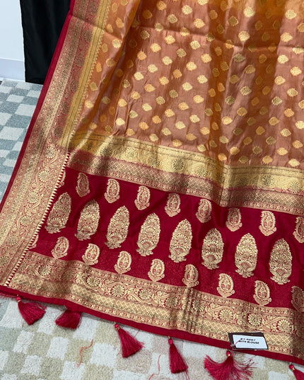Chanderi silk saree by Kurti Connection USA