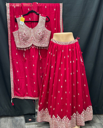 Dark pink lehenga Choli set