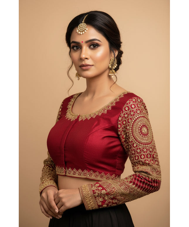 Full sleeves blouse | heavy work blouse