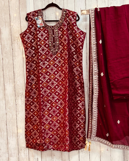 Banarasi salwar suit with heavy dupatta