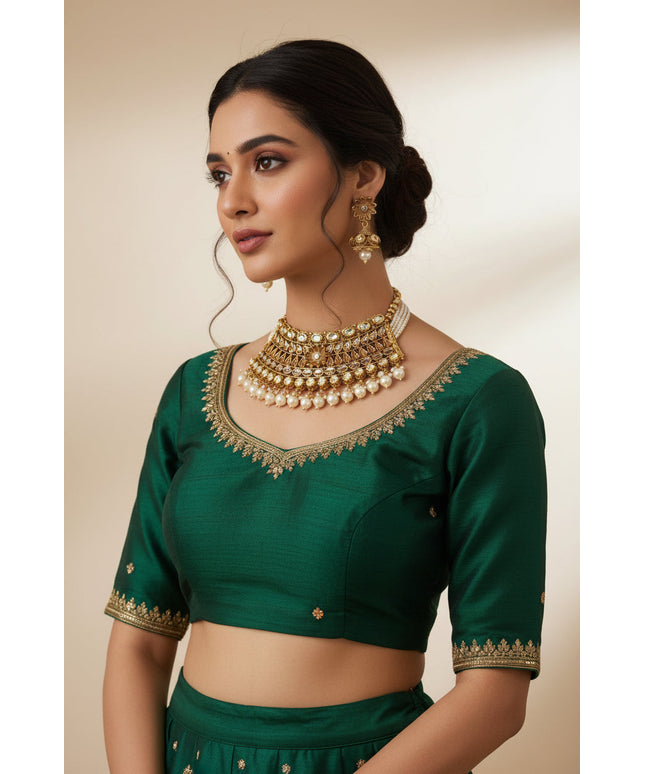 Traditional Kundan choker necklace set by Kurti Connection USA