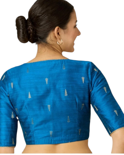 Teal blue blouse by Kurti Connection USA