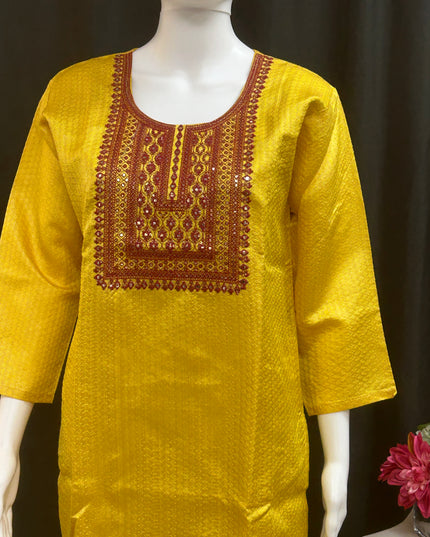 Chanderi silk kurti by Kurti Connection USA