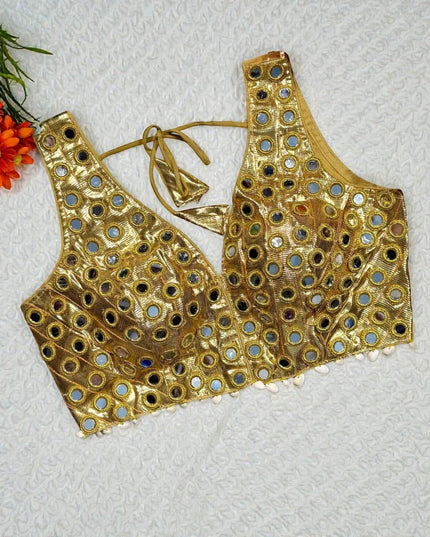 Mirror and shells work blouses by Kurti Connection USA