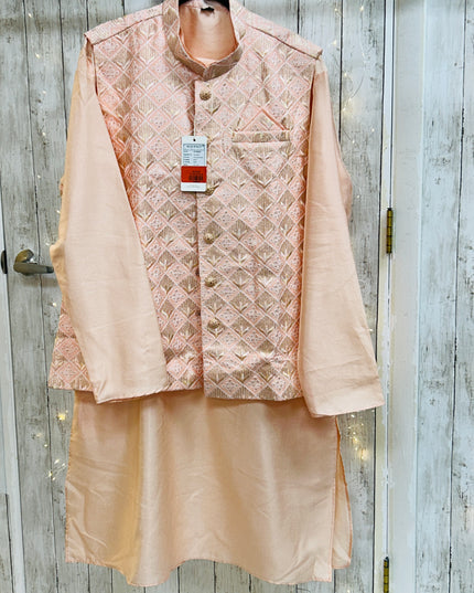 Silk kurta pajama with jacket
