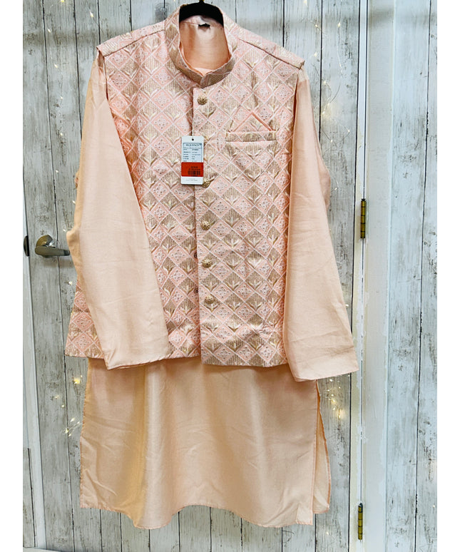 Silk kurta pajama with jacket