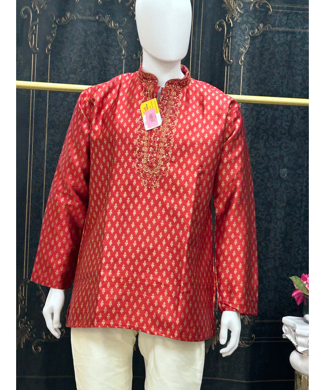 Silk short kurta for men