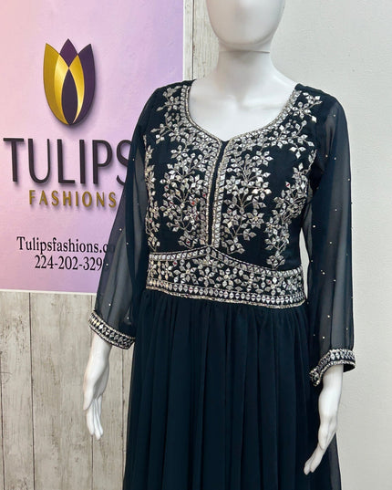 Party wear long gown by Kurti Connection USA