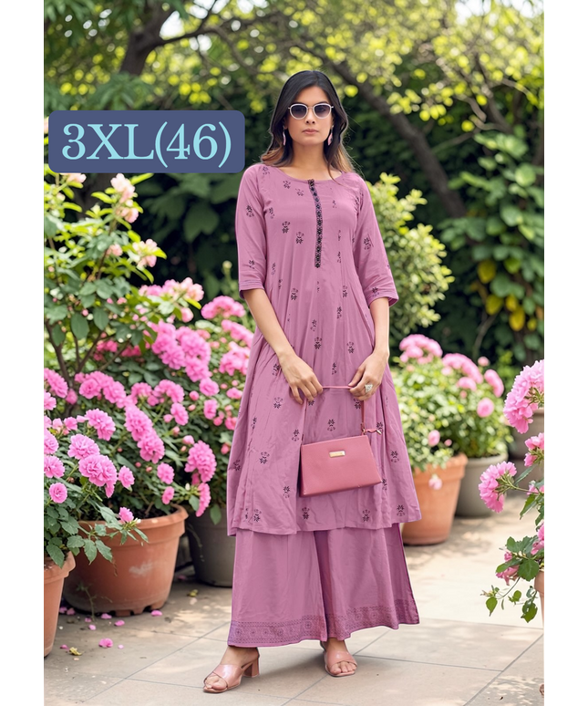 Summer Cotton Kurti plazzo set