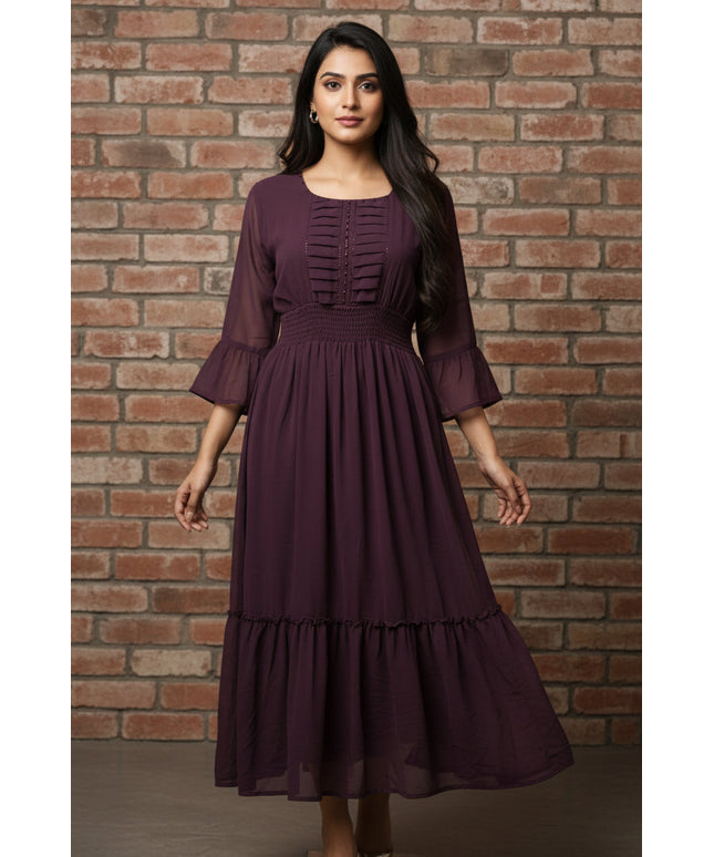 Purple chiffon dress