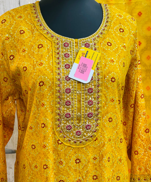 Bandhani kurti set