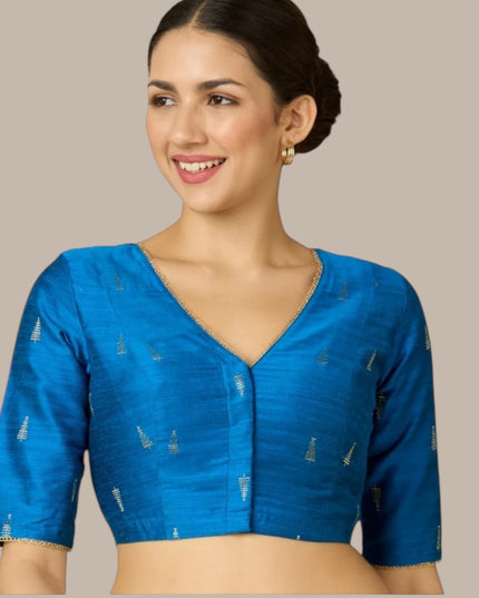 Teal blue blouse by Kurti Connection USA