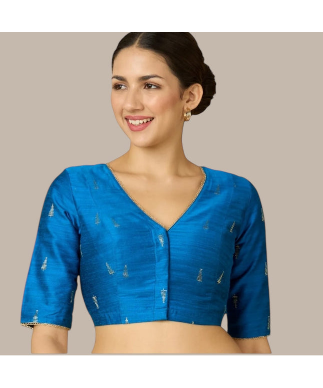Teal blue blouse by Kurti Connection USA