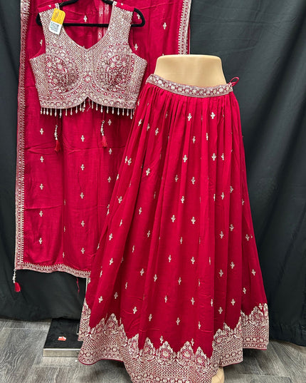 Dark pink lehenga Choli set