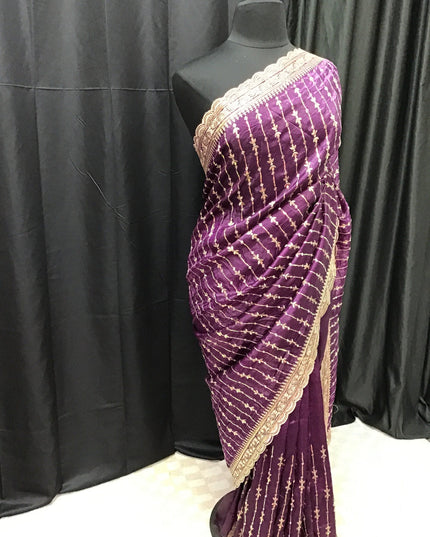 Crape silk saree
