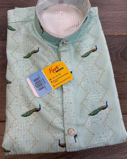 Embroidered Kurta With Printed Accents