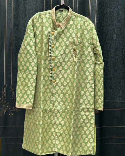 Sherwani with golden dhoti pant