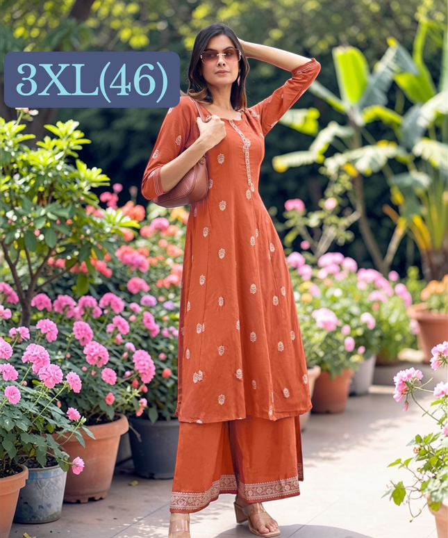 Summer Cotton Kurti plazzo set
