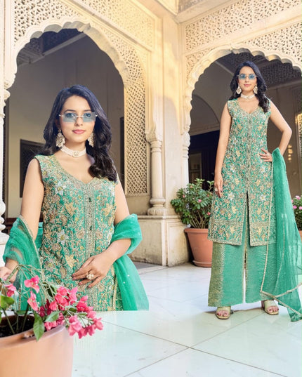 Tissue silk plazzo set