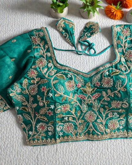 Party wear heavy work blouses by Kurti Connection USA