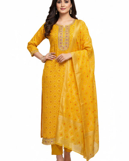 Bandhani kurti set