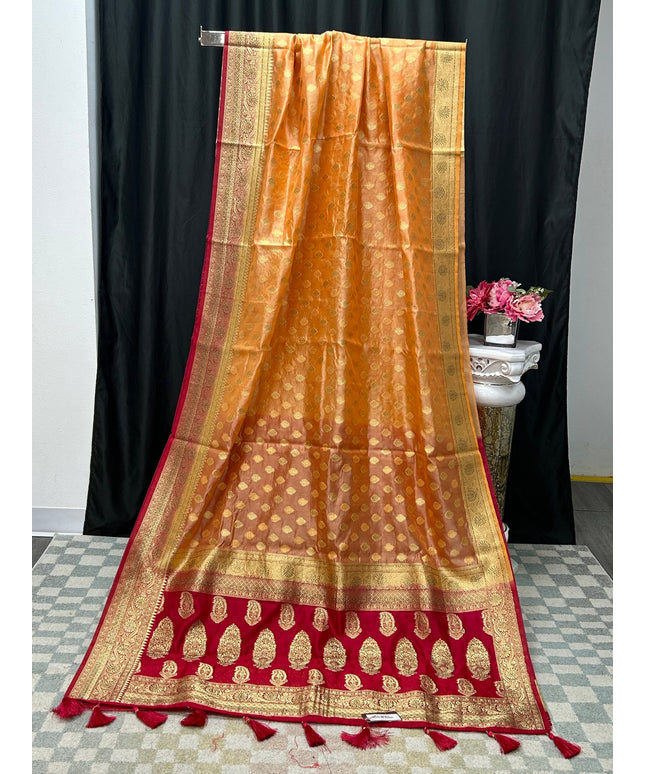Chanderi silk saree by Kurti Connection USA