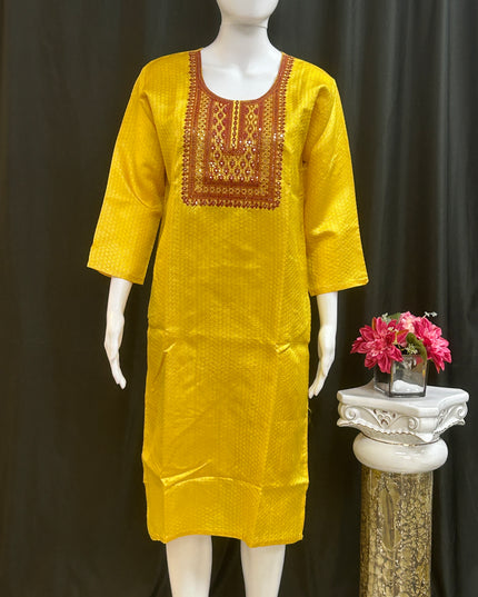 Chanderi silk kurti by Kurti Connection USA