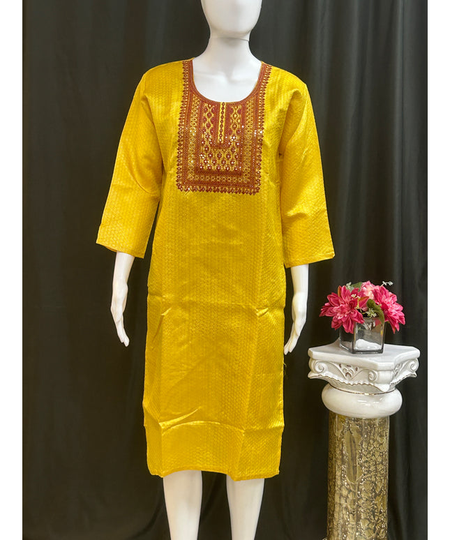 Chanderi silk kurti by Kurti Connection USA