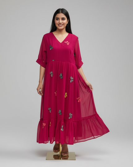 Georgette long frock