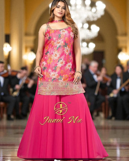 Party wear sharara suit by Kurti Connection USA