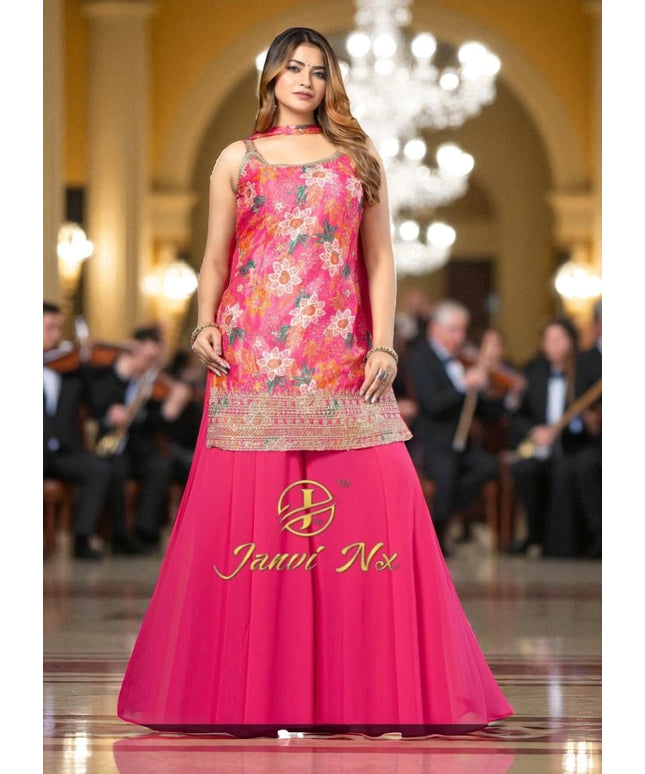 Party wear sharara suit by Kurti Connection USA