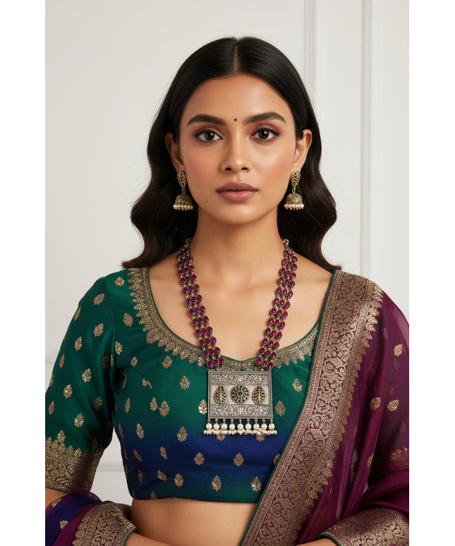 Dual tone necklace set