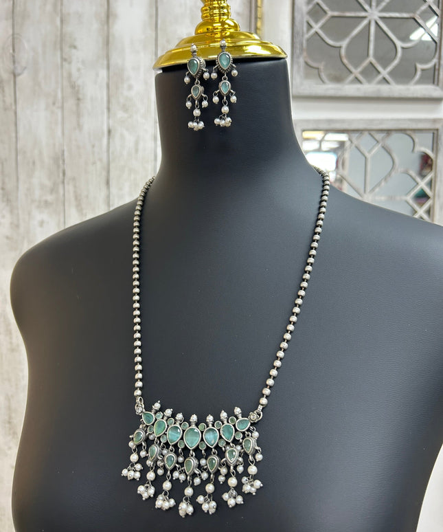 Oxidized necklace set by Kurti Connection USA