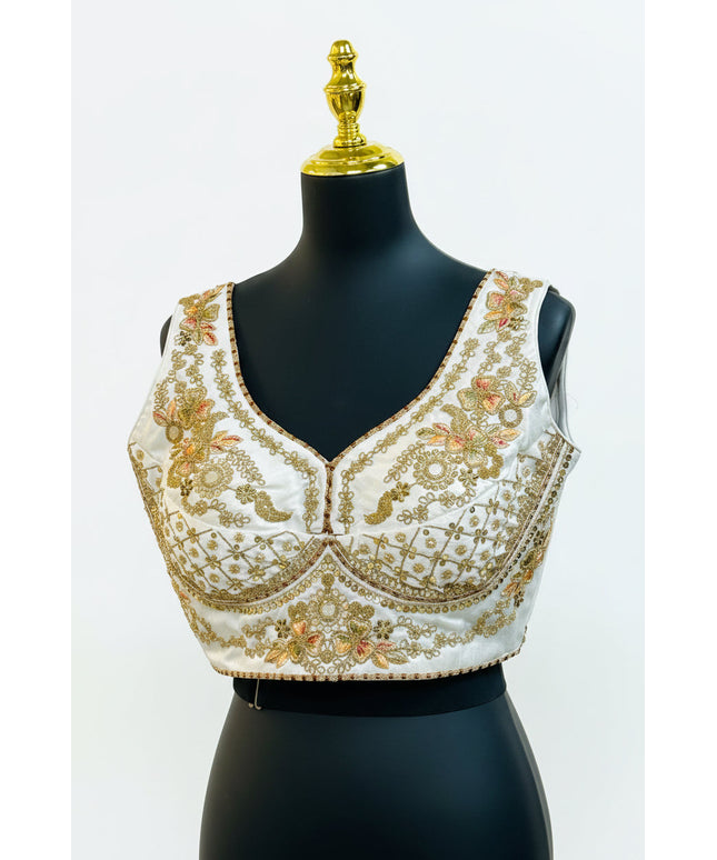 Silk blouse with heavy embroidery work