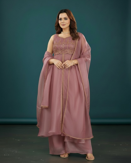 Tissue silk party wear dress
