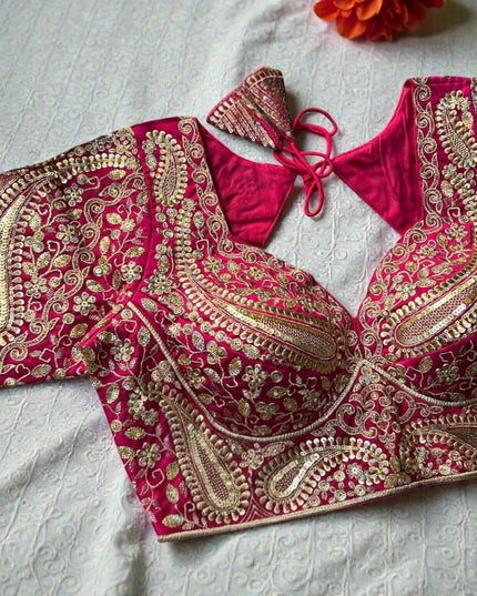 Party wear heavy work blouses by Kurti Connection USA