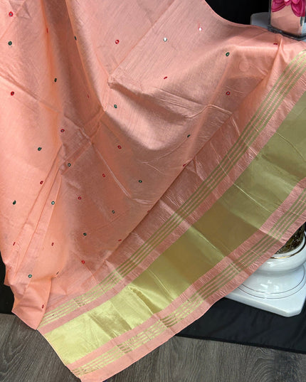 Cotton silk dupatta with small mirrors by Kurti Connection USA